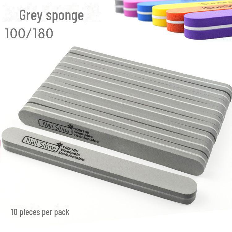 

Двусторонняя пилка-губка для дизайна ногтей: Одна сторона грубая, одна сторона мелкая для полировки маникюра 17.8 × 1.9 × 1.1 cm