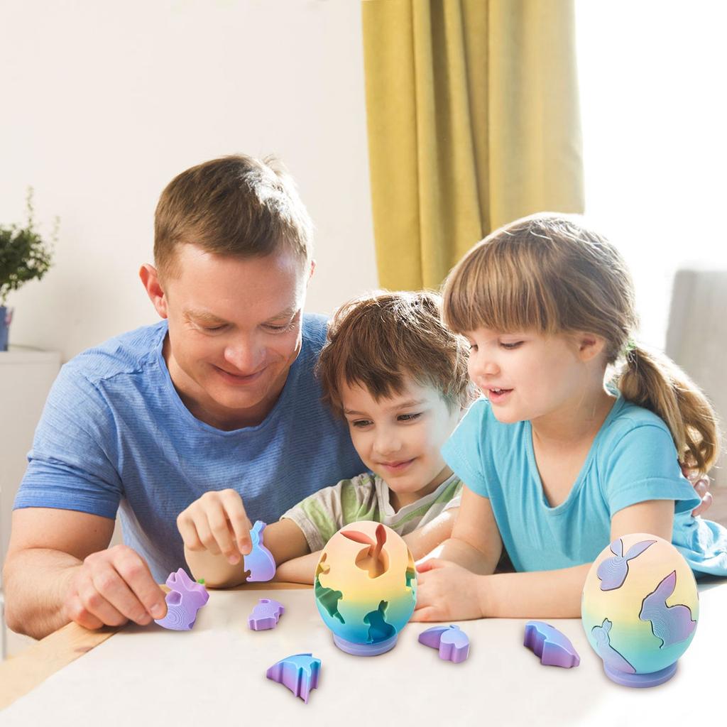 3d Printed Toy Egg Puzzle Building For Children Gift Home Decor Pieces