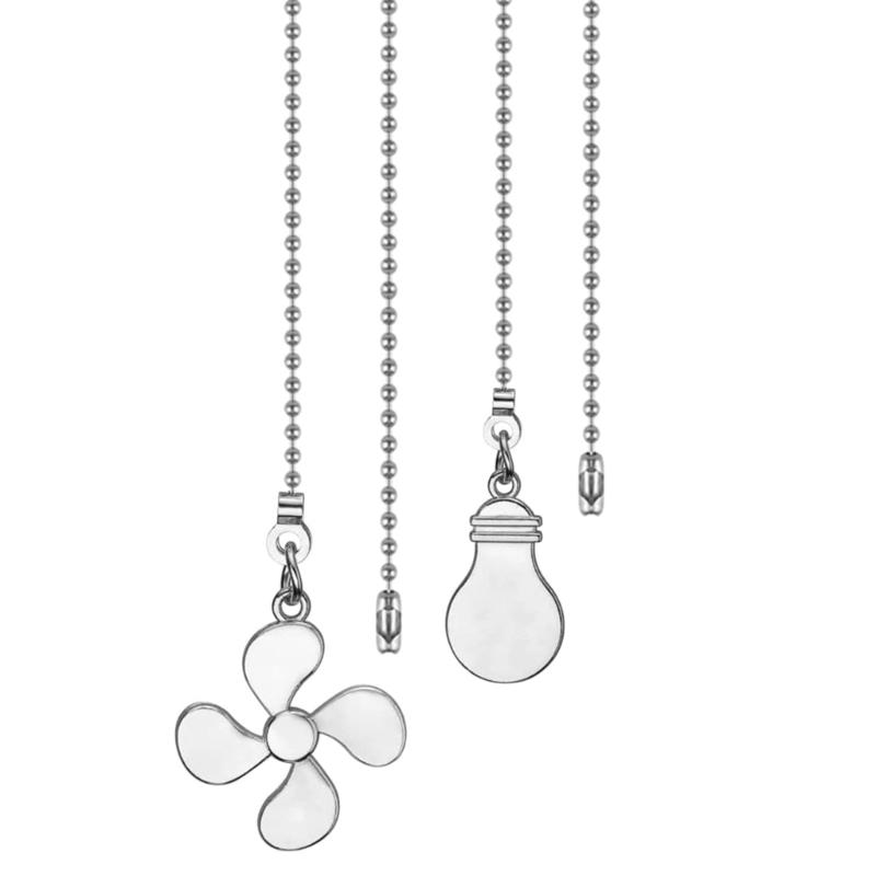 

Upgrades Ceiling Fan Pull Chain Extender Pull Chain Replacement Home Improvement Hardware for Convenient Switching серебряный