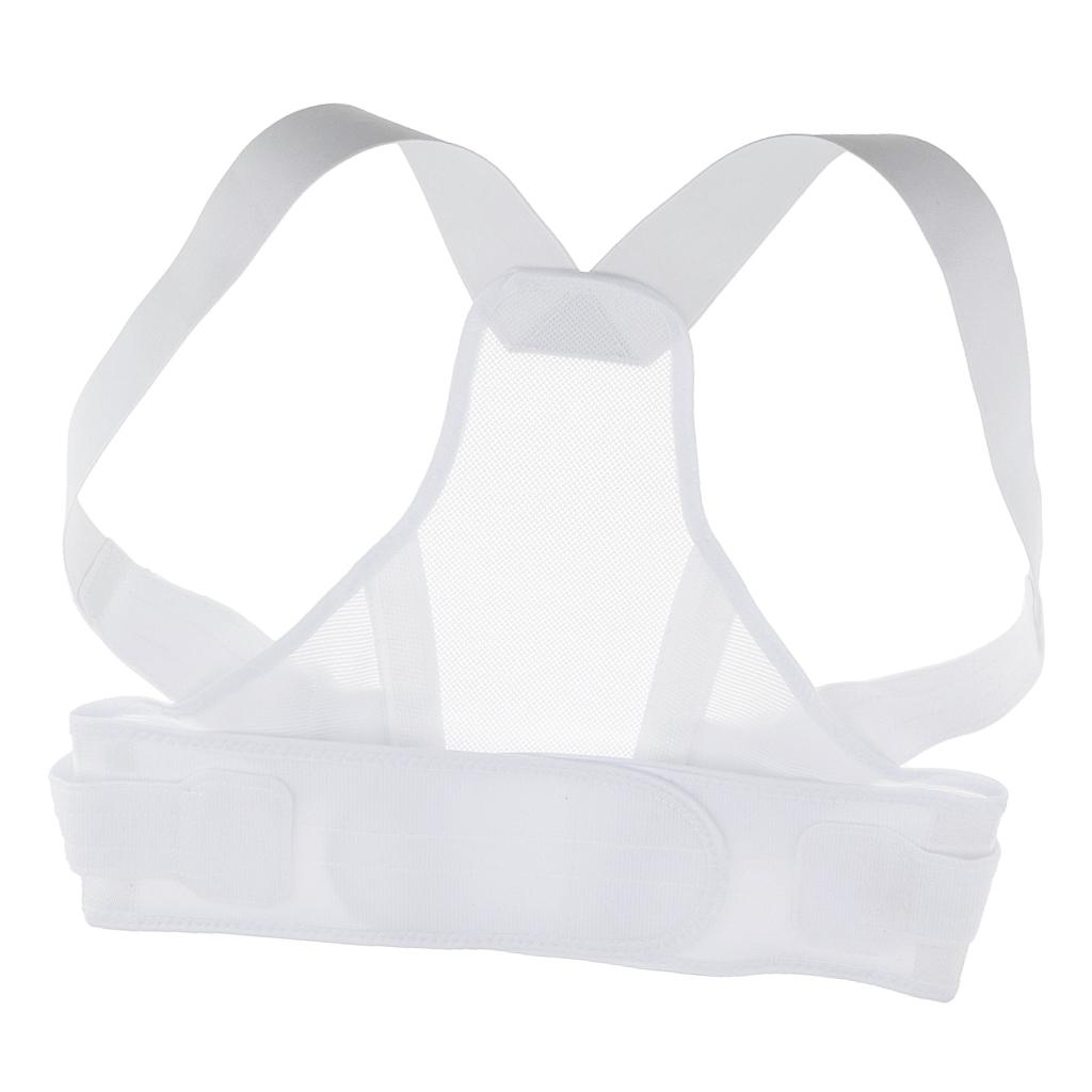 Adult Adjustable Back Shoulder Posture Belt Brace Humpback Support L