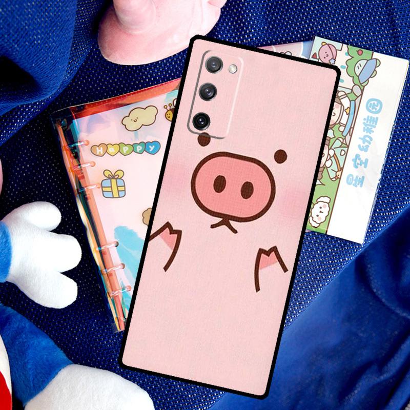 Funny Cute Lovely Pig Case For Samsung Galaxy S26 Ultra S25 S24 S23 S22 S21 S10 Plus S20 FE S25 Ultra Cover Funda