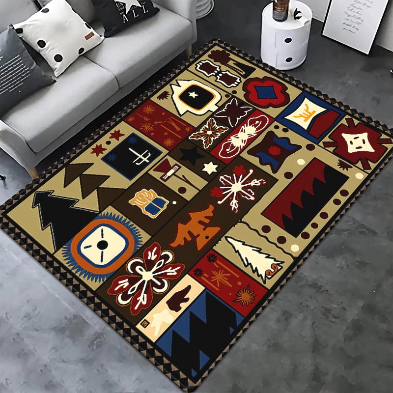 Bohemian Pony Print Rug Animal Pattern Non-Slip Carpet for Living Room Kids Bedroom Modern Home decorations Mat Baby Play Mat