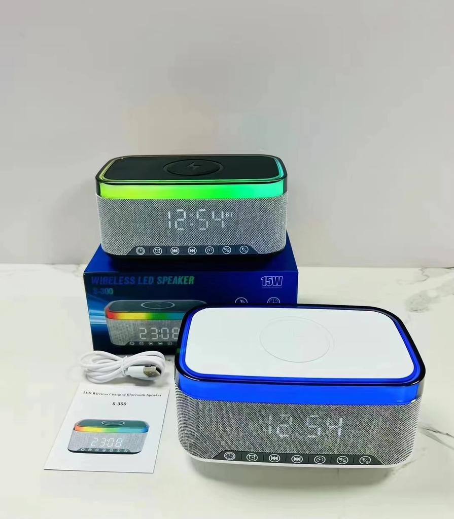 Bluetooth speaker, multifunctional bedside lamp, mobile phone, wireless charging, alarm clock, smart speaker, birthday gift