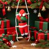Climbing Santa Claus Decoration Plush Ladder Decoration, Cute Christmas Doll Hanging Ornament with for Xmas Tree, Holiday Window, Party Decor