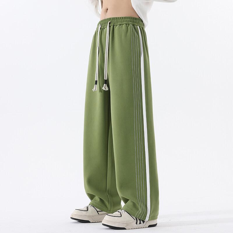 Autumn Pants Men's Loose Straight Pants Drawstring Adjustable High-end Casual Pants Teen Cool Trousers