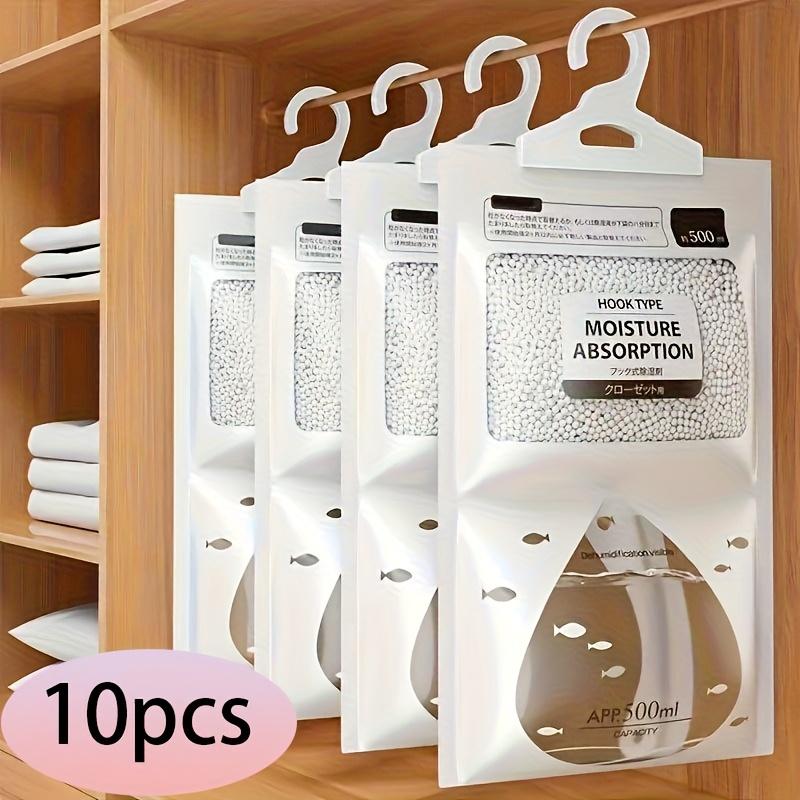 

10 шт. Мешки для поглощения влаги, Подвесные мешки от плесени и для сушки, 16,91 унции сушащего агента, Подходят для шкафа, подвала, кладовой 10PCS