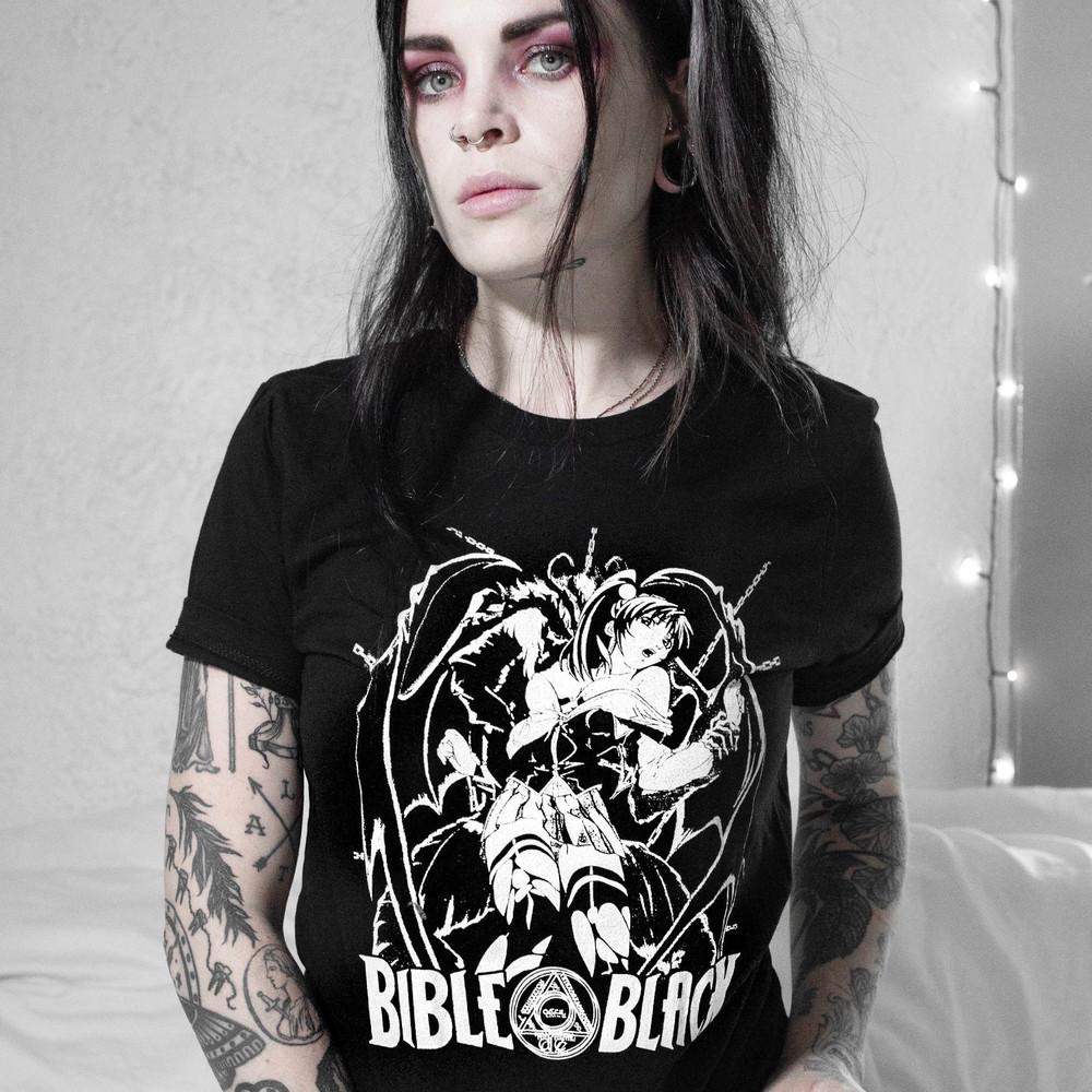 Bible Black T-Shirt Ronnie James Dio Heavy Metal Hard Rock Cult Band Tee S-5XL
