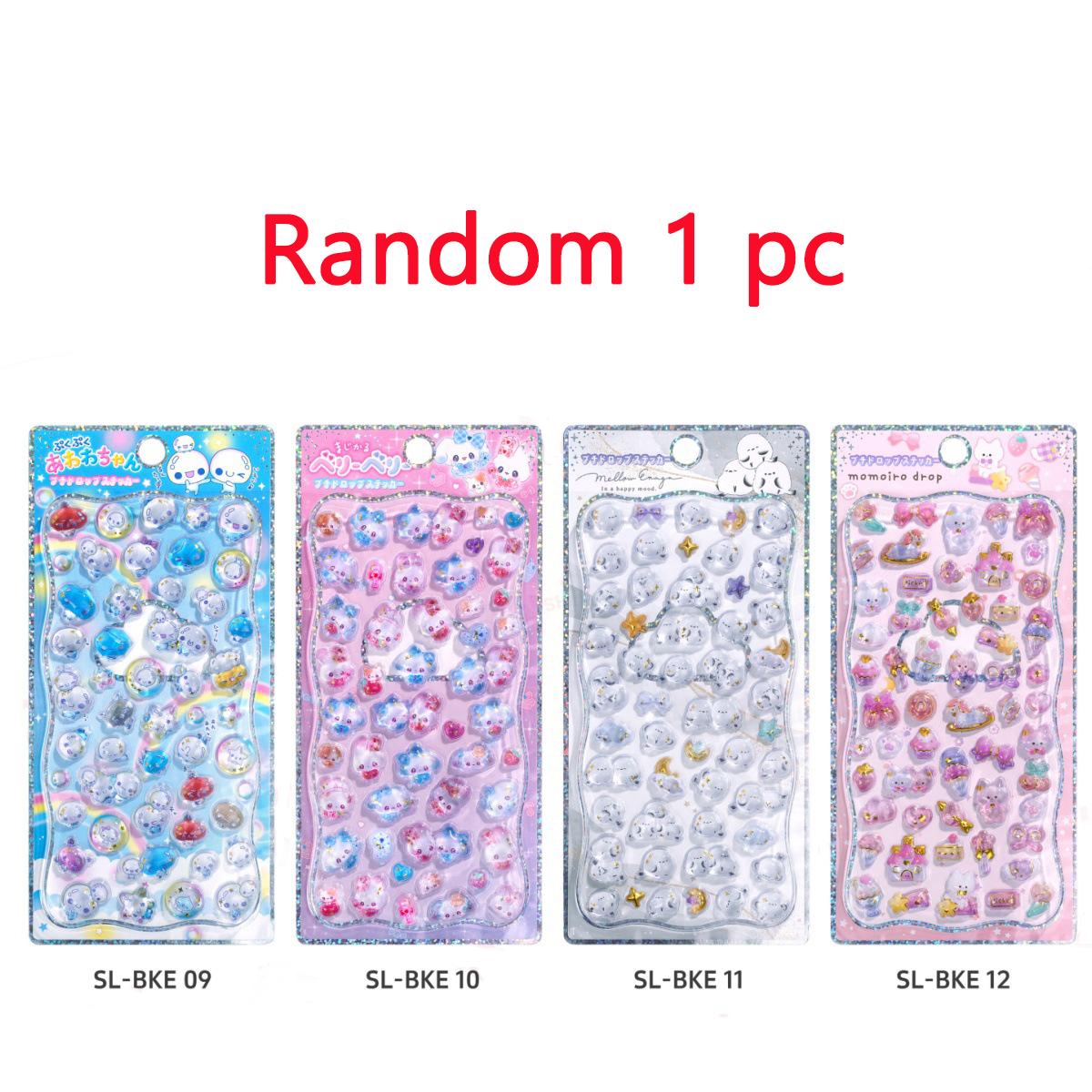 

Cartoon New Water Drop 3D Relief Crystal Stickers Cute Refrigerator Sticker Handbooks Decoration Creativity Reward Toy