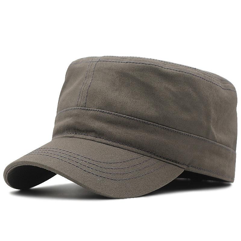 Fully sealed flat top hat men's hat rear closed hat men's spring and autumn cotton cloth
