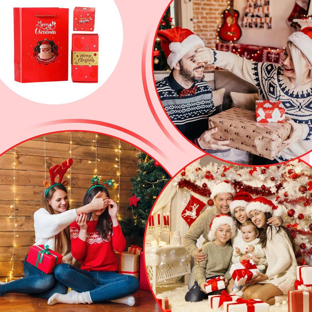 Bounce Boxes Merry Christmas Boxes Party Supplies Fantasy Decor With Bag For Valentine Friends Celebration Housewarming Family