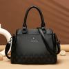 Soft Leather Handbag, Embossed Small Bag, Trendy and Simple Tote Bag, Commuting Single-shoulder Crossbody Bag