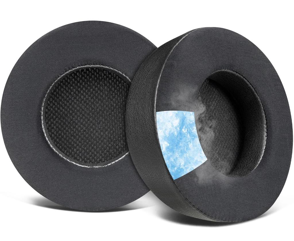 SOULWIT Cooling Gel Ear Pads, Ear Cushions for Corsair Virtuoso RGB Wireless XT SE, Thicker Replacement Headphone Pads, Noise-Isolating Foam, Black