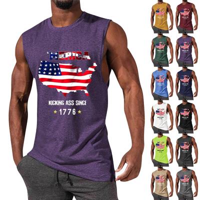 Men's Summer Fashion Casual Sleeveless Vest Tops Men's Summer Printed Sleeveless Vest