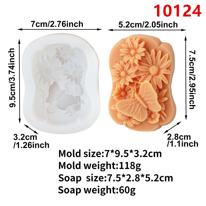 3D Sunflower Small Daisy Silicone Soap Mold DIY Flower Butterfly Gypsum Aromatherapy Home Decor Clay Resin Art Crafts