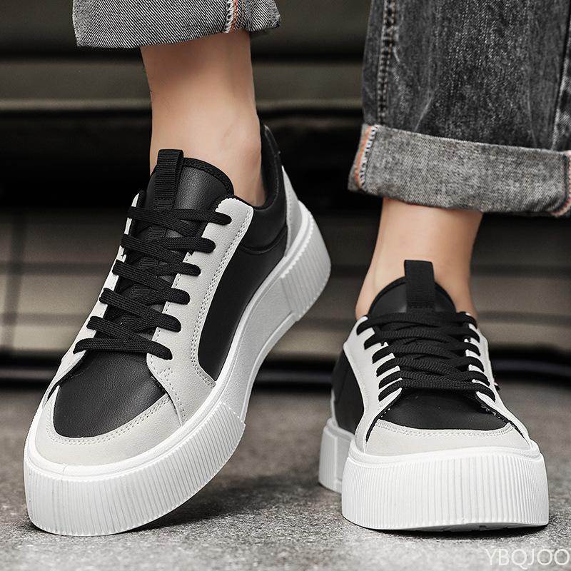 2025 New Trendy Sneakers Low cut color blocked men's Sneaker Thick soled casual oversized board shoes Male fashion lace up Shoes