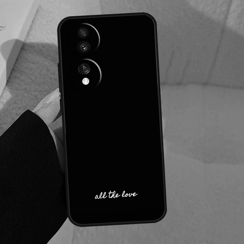 Simple Minamilst Black Quote For Honor Magic 7 Lite 6 5 V5 Case For Honor 400 200 Pro 90 70 50 X8a X8b X9a X9b X9c Cover