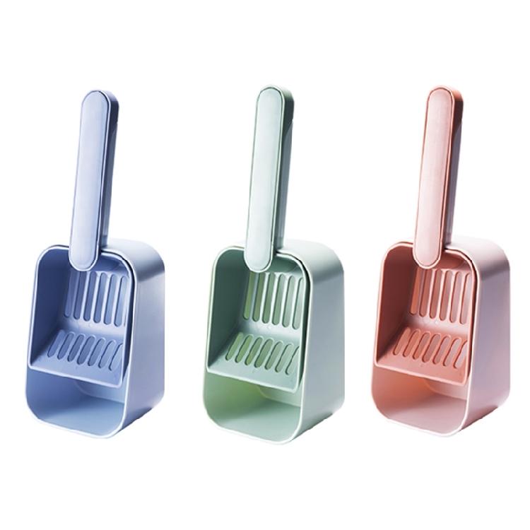 2in1 Cats Litter Scoops Set Small Pet Litter Cleaning Tool with Garbage Container Small Animal Litter Cleaner