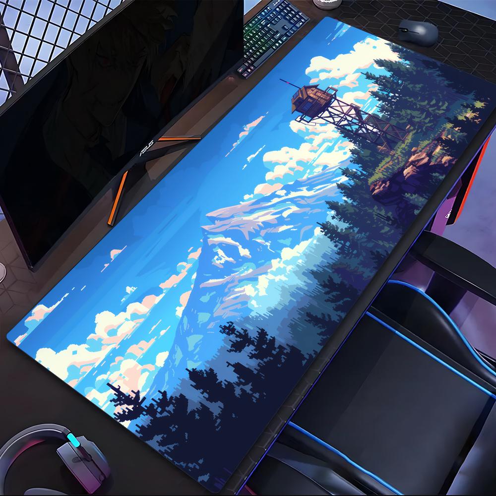 Forest Games Mouse Pad Large Computer Office Game Table Mat 90x40 Xxl Rubber NonSlip Stitched Edge Keyboard Mats Long Desk Pads