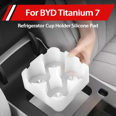 For BYD Formula Leopard Titanium 7 Ti7 Refrigerator Cup Holder Silicone Mat Interior Accessories