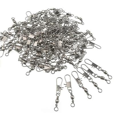 30 Peças/saco, Conector de Anzol Tipo B de 3 tamanhos, Girador em Forma de Balde com Anel Sólido de Fivela de Segurança, Equipamento de Pesca, Acessórios de Equipamento de Pesca