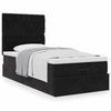 Maison Exclusive - Cadre de lit ottoman avec matelas noir 90x200 cm velours