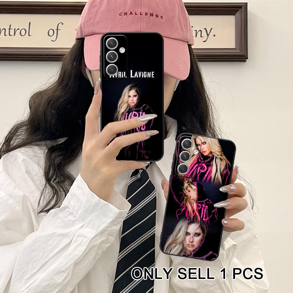 Avril Lavigne Matte TPU Mobile Phone Case for Samsung Galaxy S26 S25 S24 S23 S22 S21 S20 Note20 Plus FE Ultra Colorful Cover