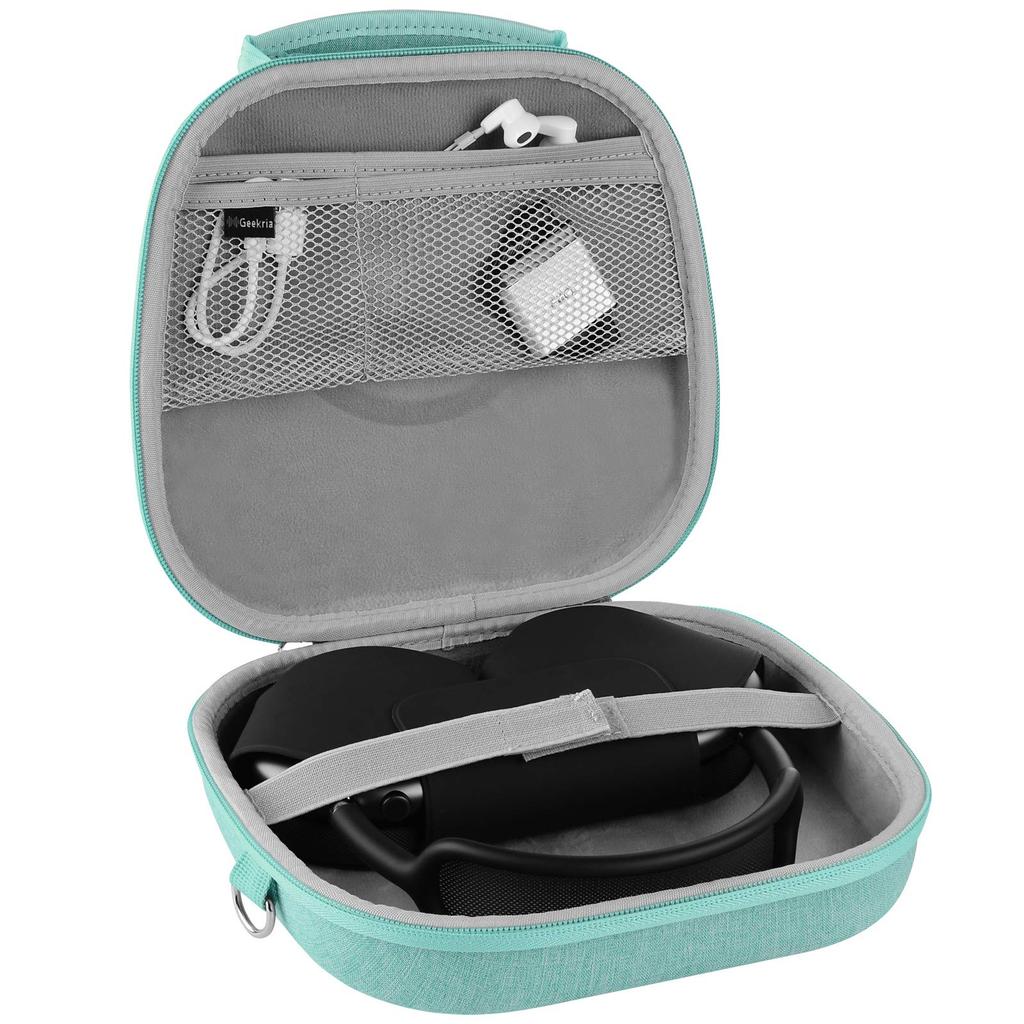 Geekria Case Shield Headphone Case, Compatible Hard Case for Travel, Hard Shell Case for Apple AirPods Max, with Storage Pouch (Green)