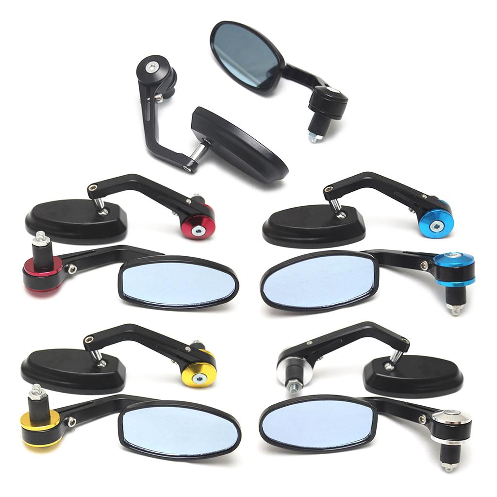 Bike Mirror Bicycle Mirrors Handlebar Rearview Mirror 360° Rotation Adjustable Wide View for 7/8" 22mm Bar End