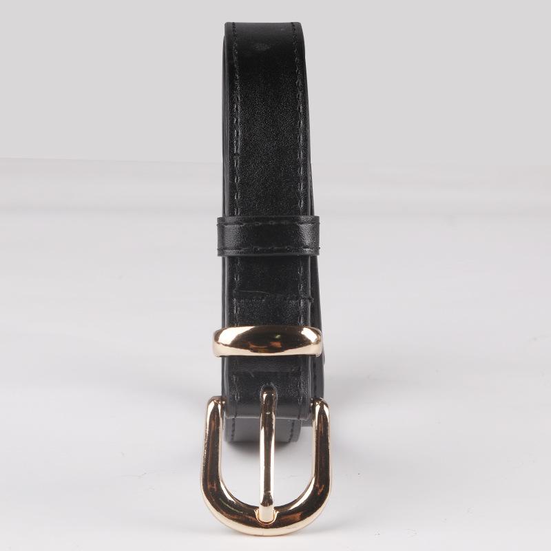 

Женский простой ремень для брюк, однотонный, повседневный, с пряжкой из искусственной кожи 104 CM чёрный