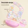 Unisex Waterproof Detachable Baby Bib for Kindergarten