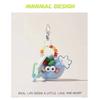 Car Keychain Women's High-end Sense Cute Plush Bag Pendant Backpack Schoolbag Pendant Small Gift Small Coal Ball Tide