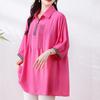 Women's Blouse 3/4 Sleeve Loose Spring and Summer Casual Women's Blouse Large Size Loose Shirt