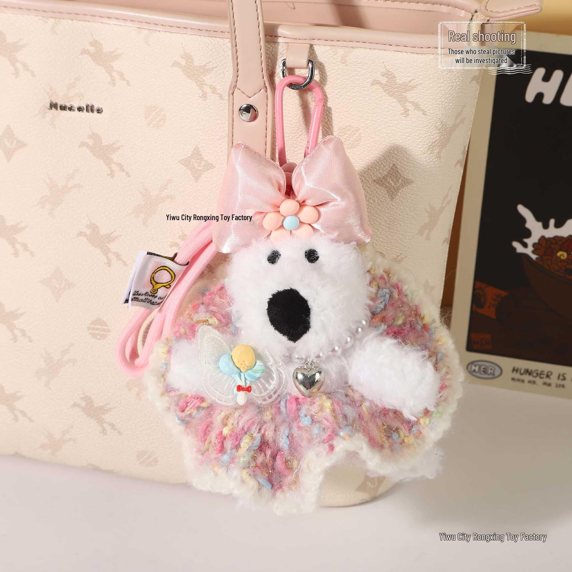 

Вест-хайлендський щеня Мультяшний Кролик Плюшевий Кулон з Одягом з Висячими Вухами Лялька Прикраса для Сумки Keychain