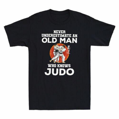 Never Underestimate An Old Unisex Who Knows Judo Blood Moon Vintage Unisexs Tshirt