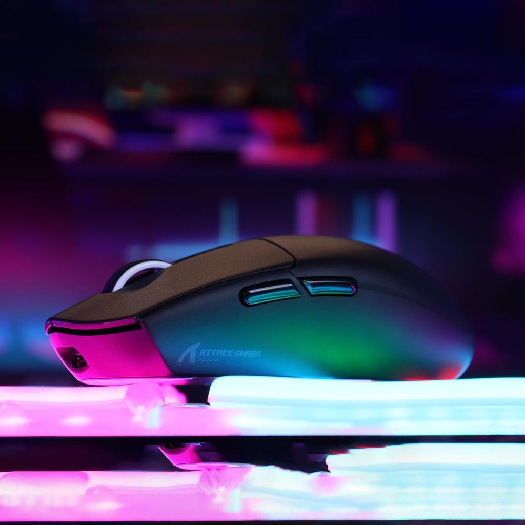 MAMBASNAKE x ATTACK SHARK G3 Gaming Broadcom Chip Up to 22000 1000Hz RGB Ideal for and Technical Standards Approved Japanese Retailer Mouse,