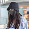 Bucket hat women can wear simple solid colors and versatile sunscreen hats for travel, UV protection basin hats for men