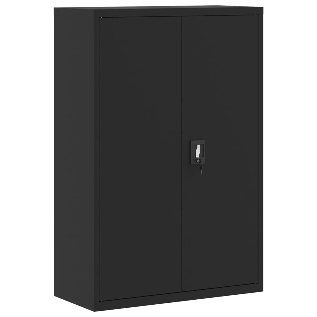 Filing Cabinet Black 90 x 40 x 140 cm Steel