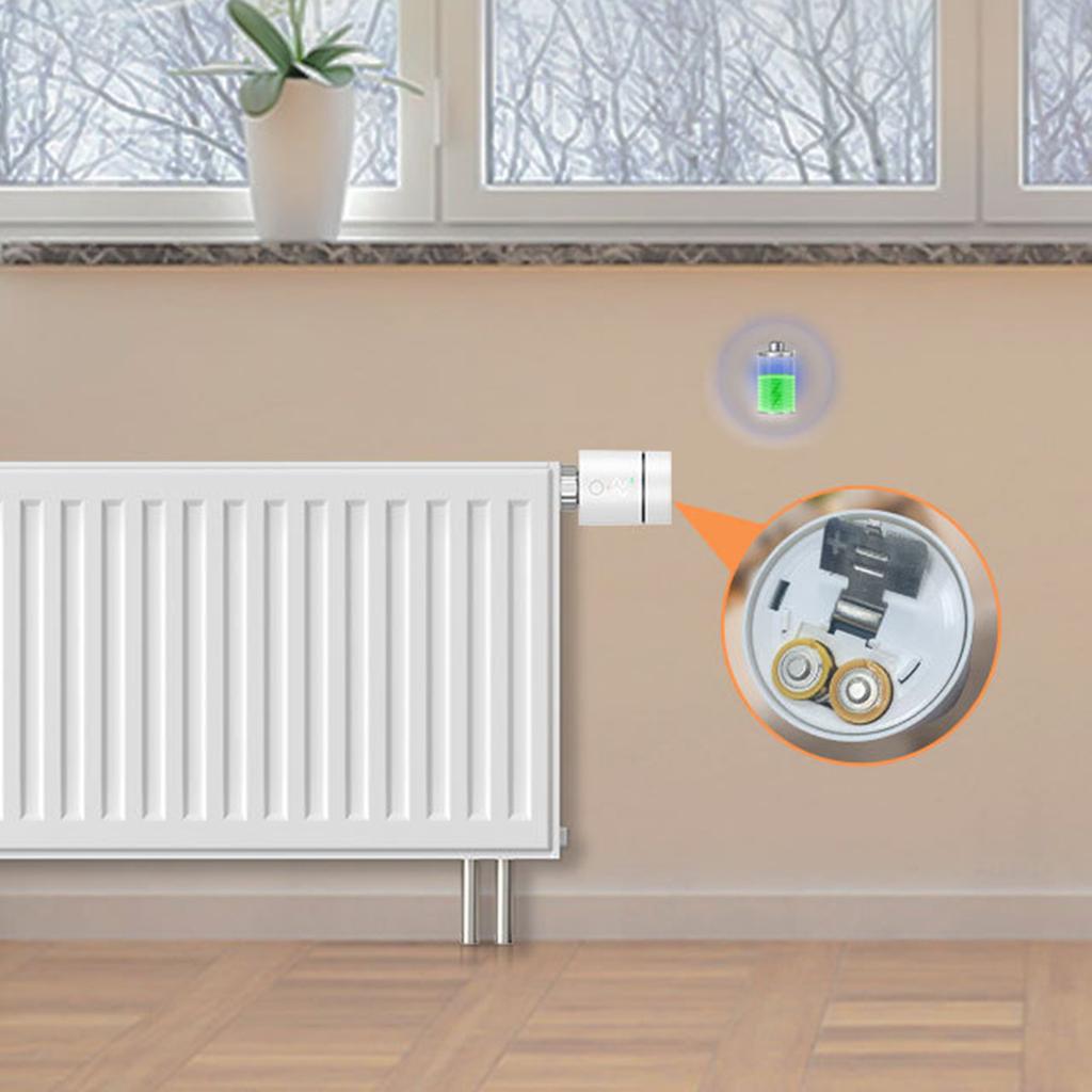 For ZigBee Smart Radiator Actuator Valve Supports App Remote Control Thermostat Radiator Actuator Support for Alexa/Google Home