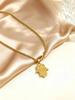Hamsa Hand Star of David Necklace 18K Gold Plated Stainless Steel Protection Amulet Cubic Zirconia Pendant for Women