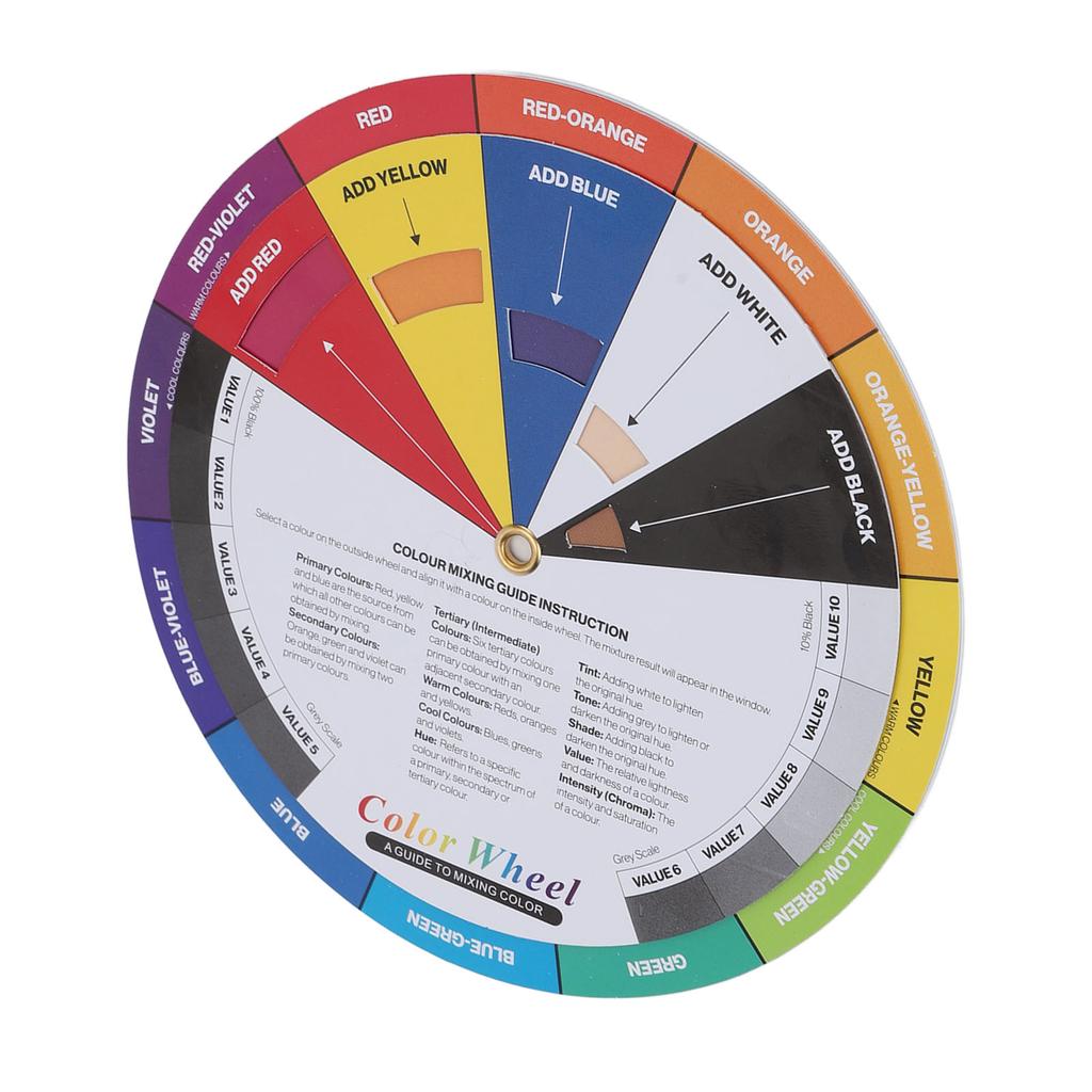 13cm Diameter Tattoo Color Wheel Chart Prevent Discoloration Tattoo Pigment Mixing Guide
