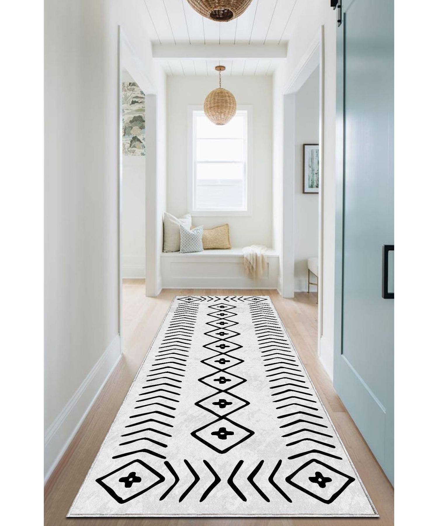 

Нескользящее основание с цифровой печатью, машинная стирка, белый ковер для гостиной, кухонный коврик и бегун-n42