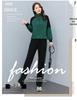 Women's Spring/Autumn Casual Sportswear Set - Loose, Age-Reducing, Spliced Sweatshirt Two-Piece Ensemble