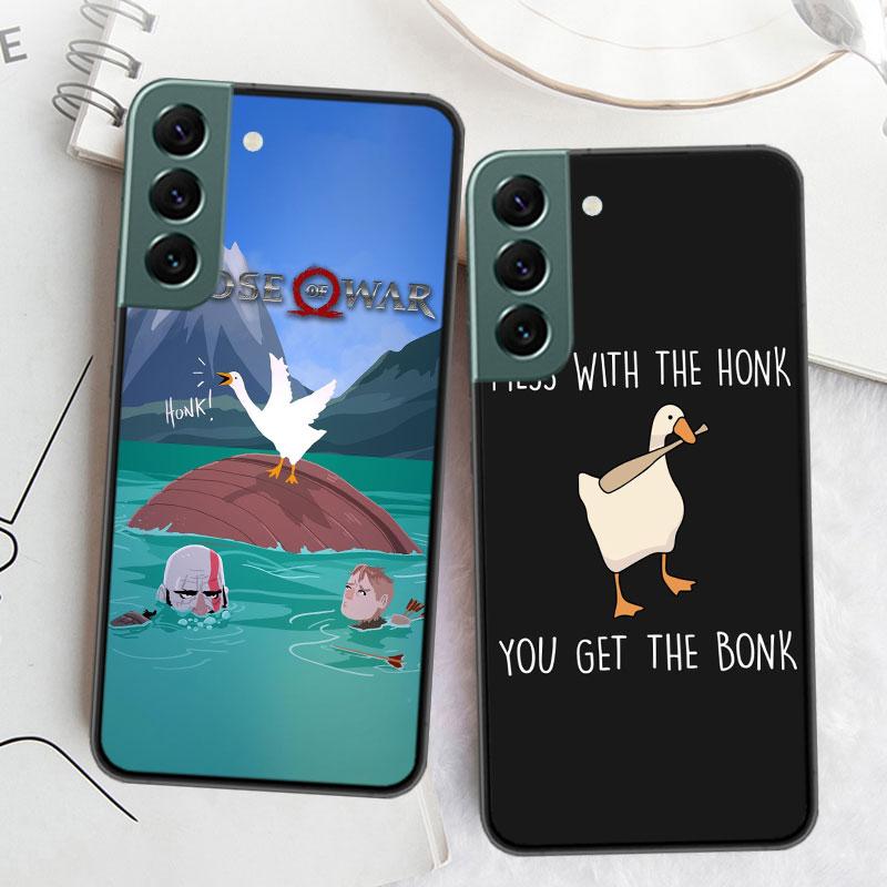 Flying Duck Phone For Samsung Galaxy S20 FE S21 Plus S22 S23 S24 Ultra Case S10 S10E S9 S8 S7 Edge Cover Silicone Soft Coque Fun
