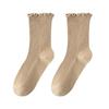"Women's Cute Japanese Lace Cotton Socks: Spring/Autumn Thin Style, JK College Look"