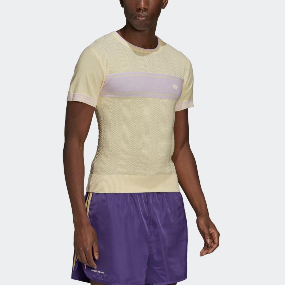 adidas Originals X Wales Bonner Kollaboration Schnelltrocknend Feuchtigkeitsableitend Atmungsaktiv Ultraleicht Kurzarm T-Shirt Unisex Oberteile GU0751