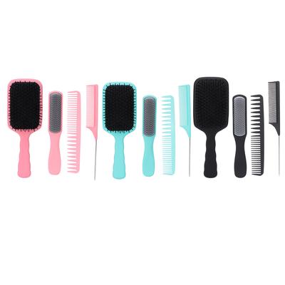 4Pcs Haarbürste Set Massage Kopfhaut Anti Slip Griff Entlasten Druck Friseur Kamm Set für H