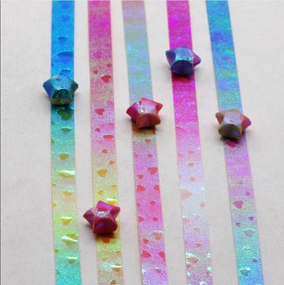 540 listů Origami Stars Papírové proužky Oboustranné Lucky Colorful Star skládací papír DIY pro umělecké řemeslo Home Decor