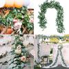 Blooming Bouquet Faux Hanging Eucalyptus Vine Leaves Garland Photo Props Homen Decor