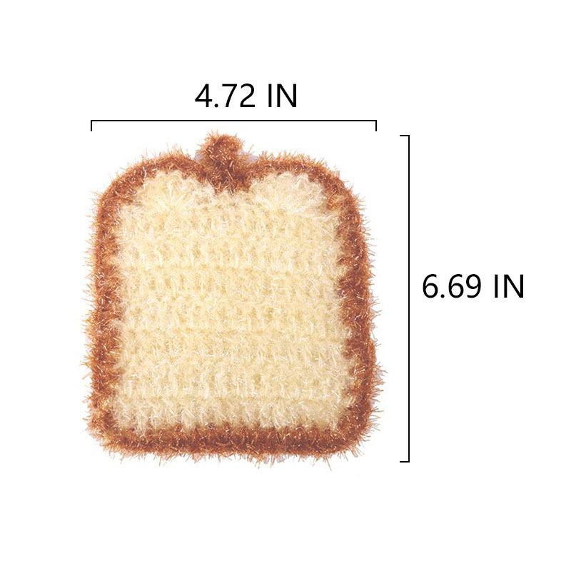 5PCS/Set Bread Toast Dishwashing Cloth Thick Oil-free Kitchen Dishwashing Towel Acrylic Dishwashing Cloth