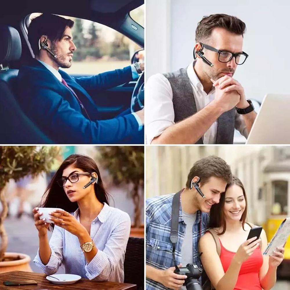 YYK520 Truck Driver Wireless Bluetooth 5.3 Headset Noise Cancelling Sports Headset Business Headset with Digital Display